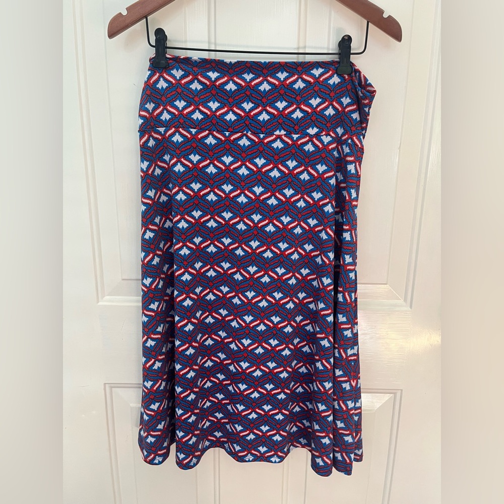 Lularoe azure shirt size XL.  A-line shirt red, white and blue